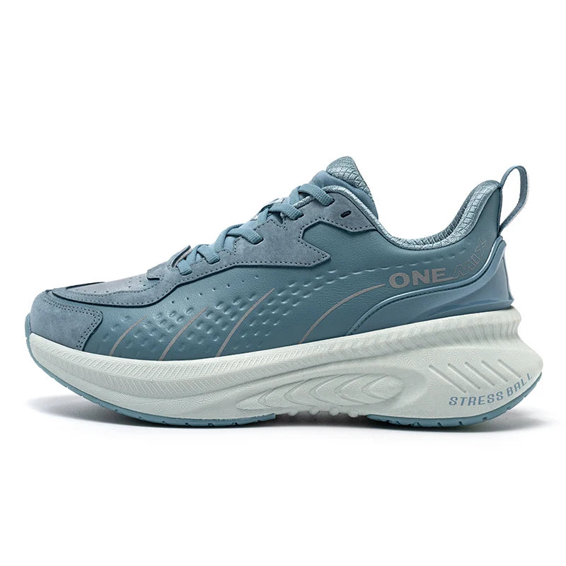 Onemix Waterproof Leather Running Shoes For Women Breathable Cushioned Comfort