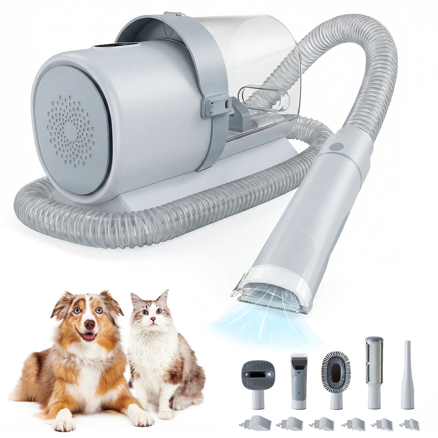 Professional Pet Grooming Vacuum Kit With Cordless Clippers For Cats