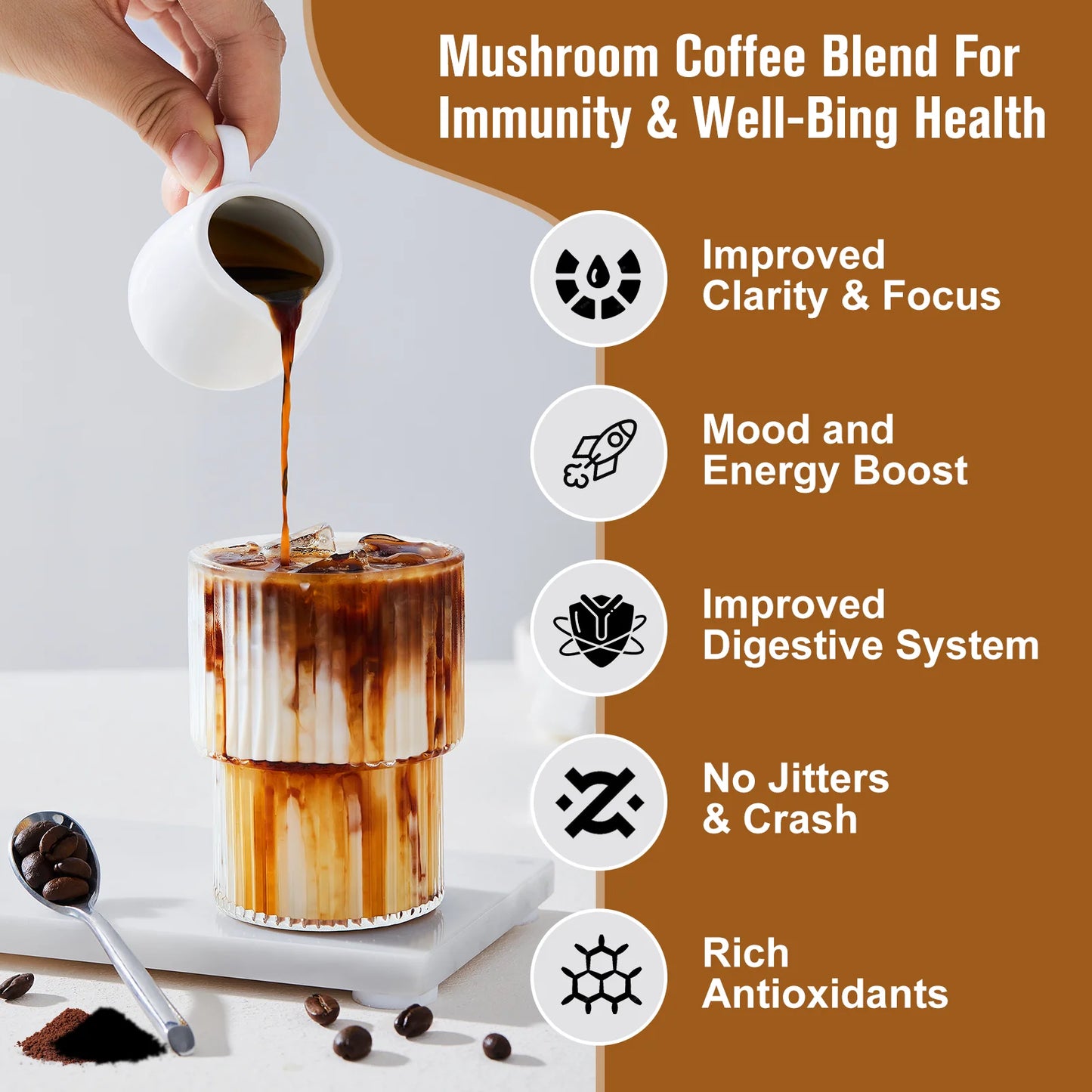 Beworths Mushroom Coffee With Reishi Lions Mane For Immunity