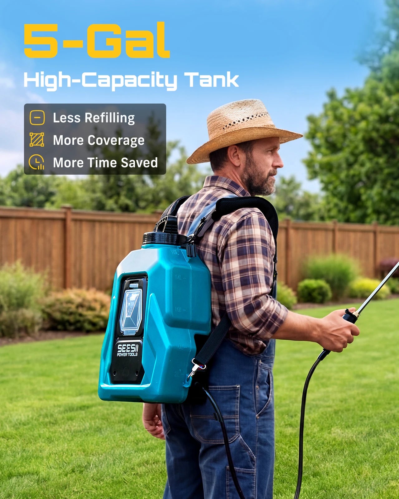 Seesii Electric Lithium Sprayer 100psi Yard Sprayer for Makita 18V