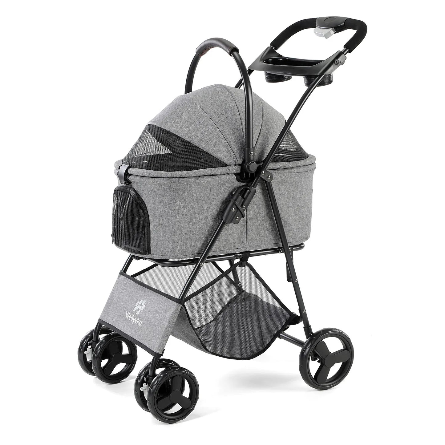 3 In 1 Pet Stroller With Removable Carrier For Small And Medium Pets