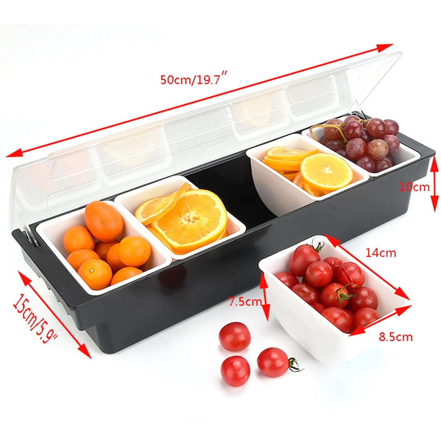 3/4/5/6 Compartment Seasoning Dispenser Caddy