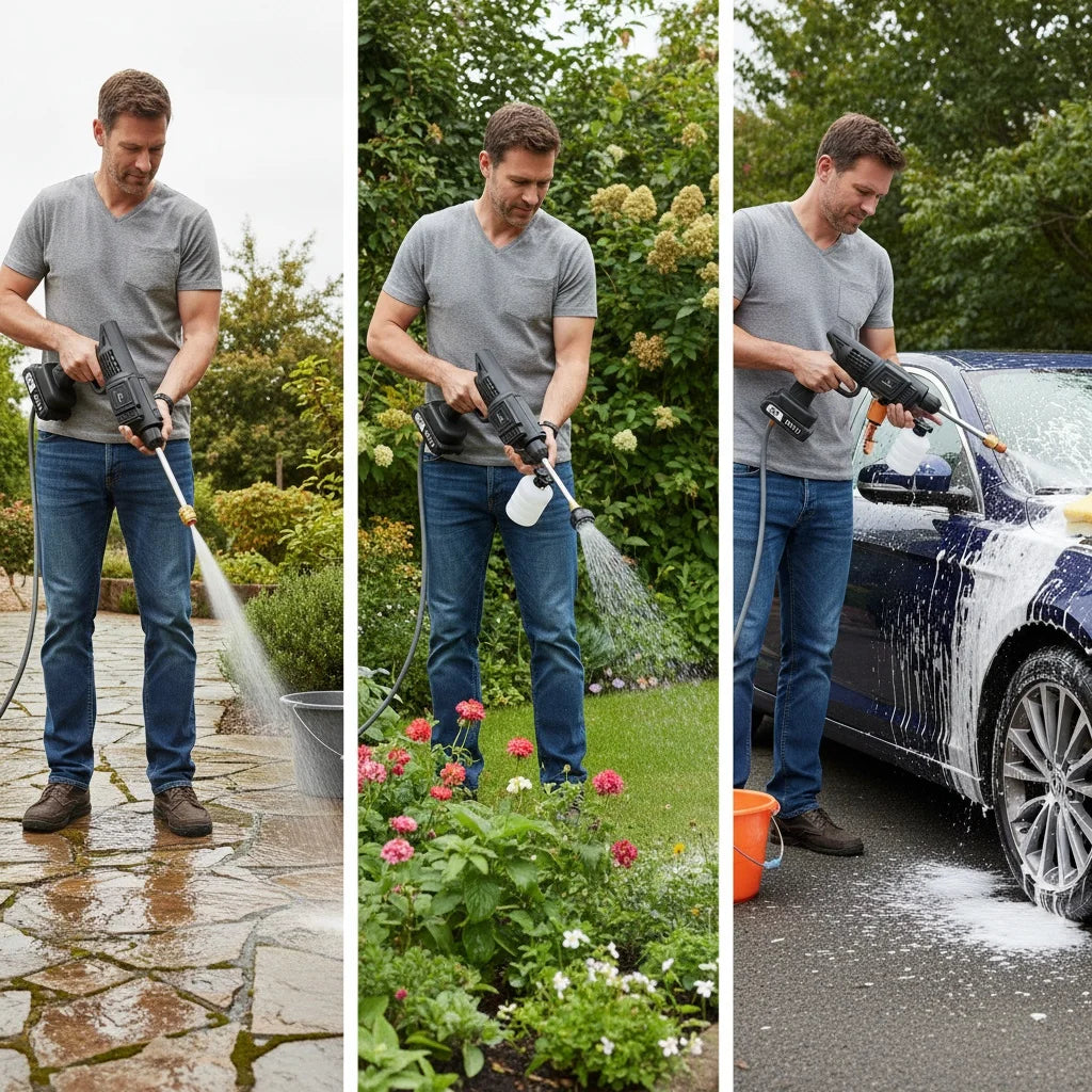 TEGATOK 20V Electric High Pressure Washer Car Water Gun