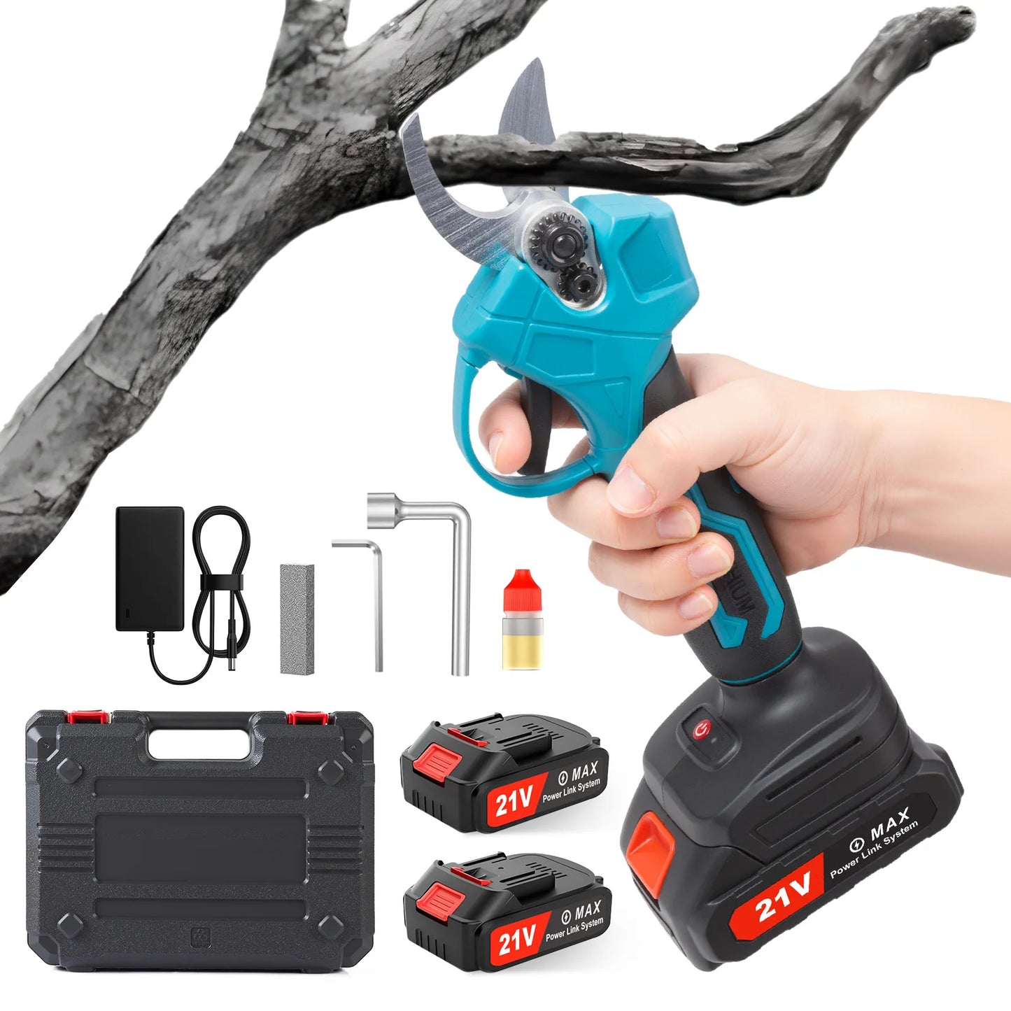 Brushless Electric Pruning Shears With 21V 2Ah Battery