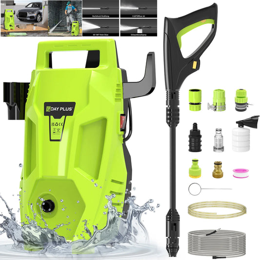 DayPlus High Pressure Washer Cleaner 1.32GPM Multi-In-1 Jet Nozzle Portable