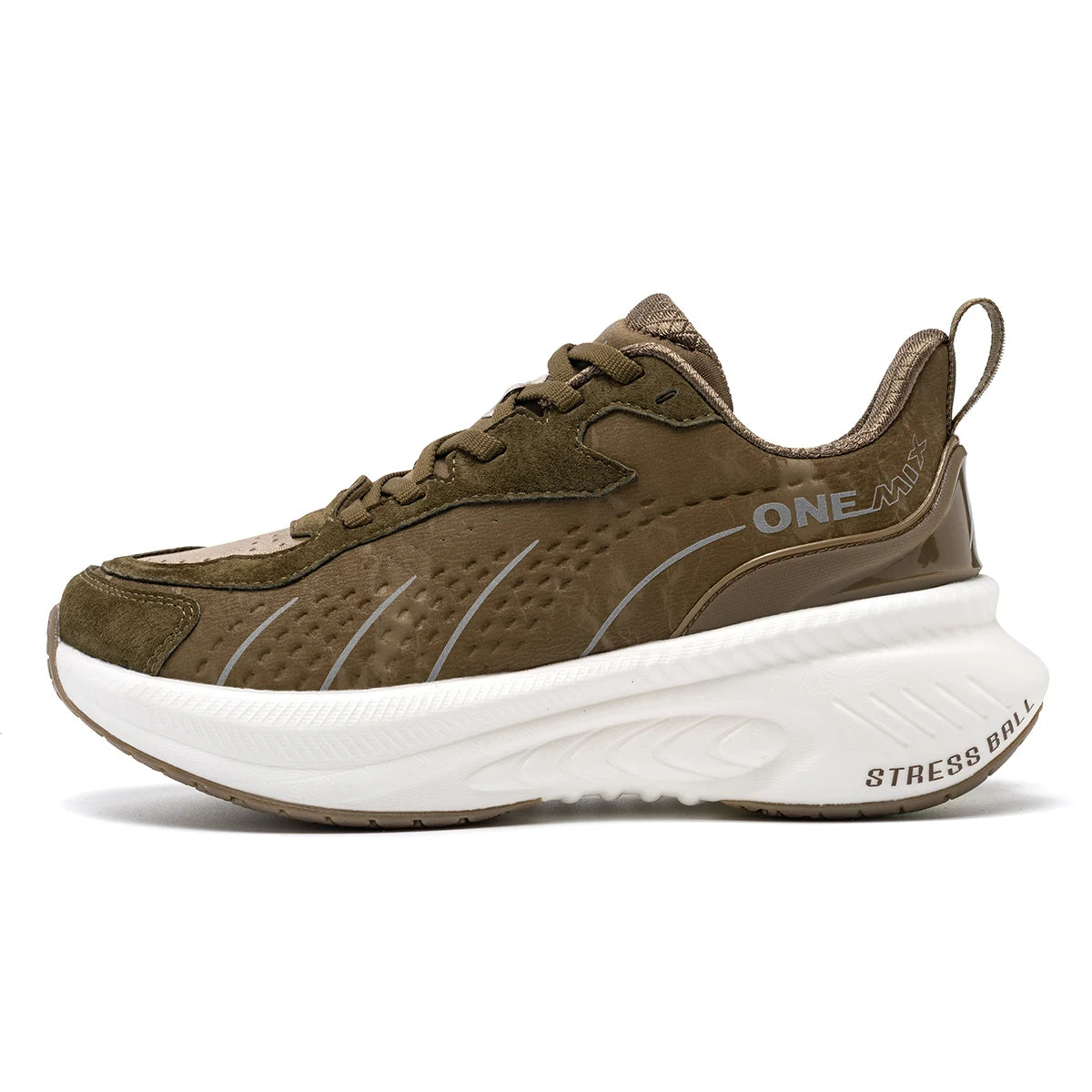 Onemix Waterproof Leather Running Shoes For Women Breathable Cushioned Comfort