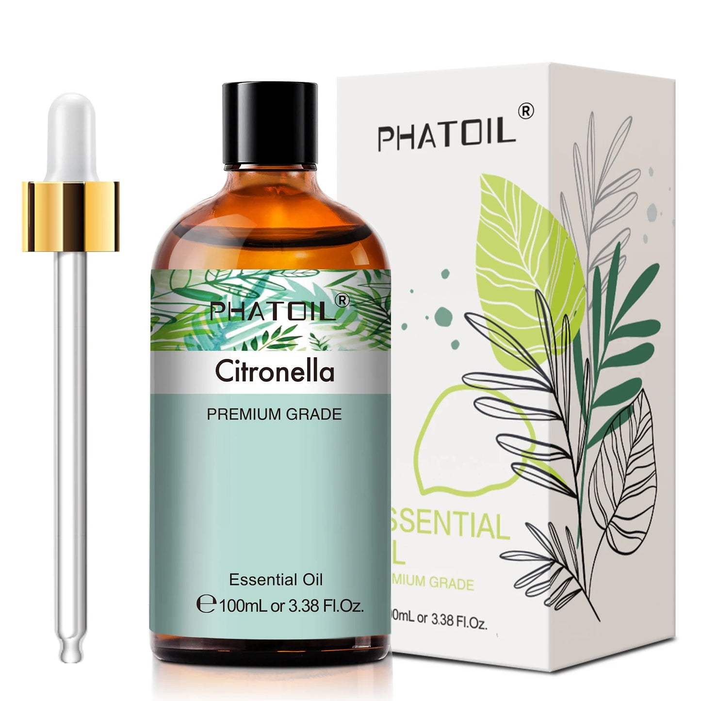 PHATOIL Pure Natural Essential Oils Lavender Jasmine Vanilla Eucalyptus