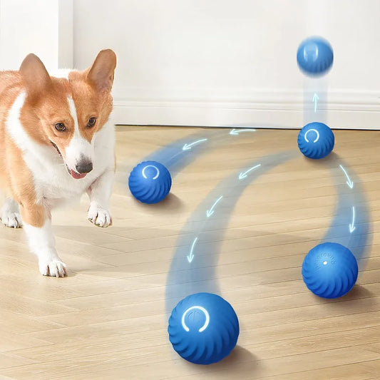 Automatic Moving Dog Toy Ball USB Rotating Chew Toy Puppies