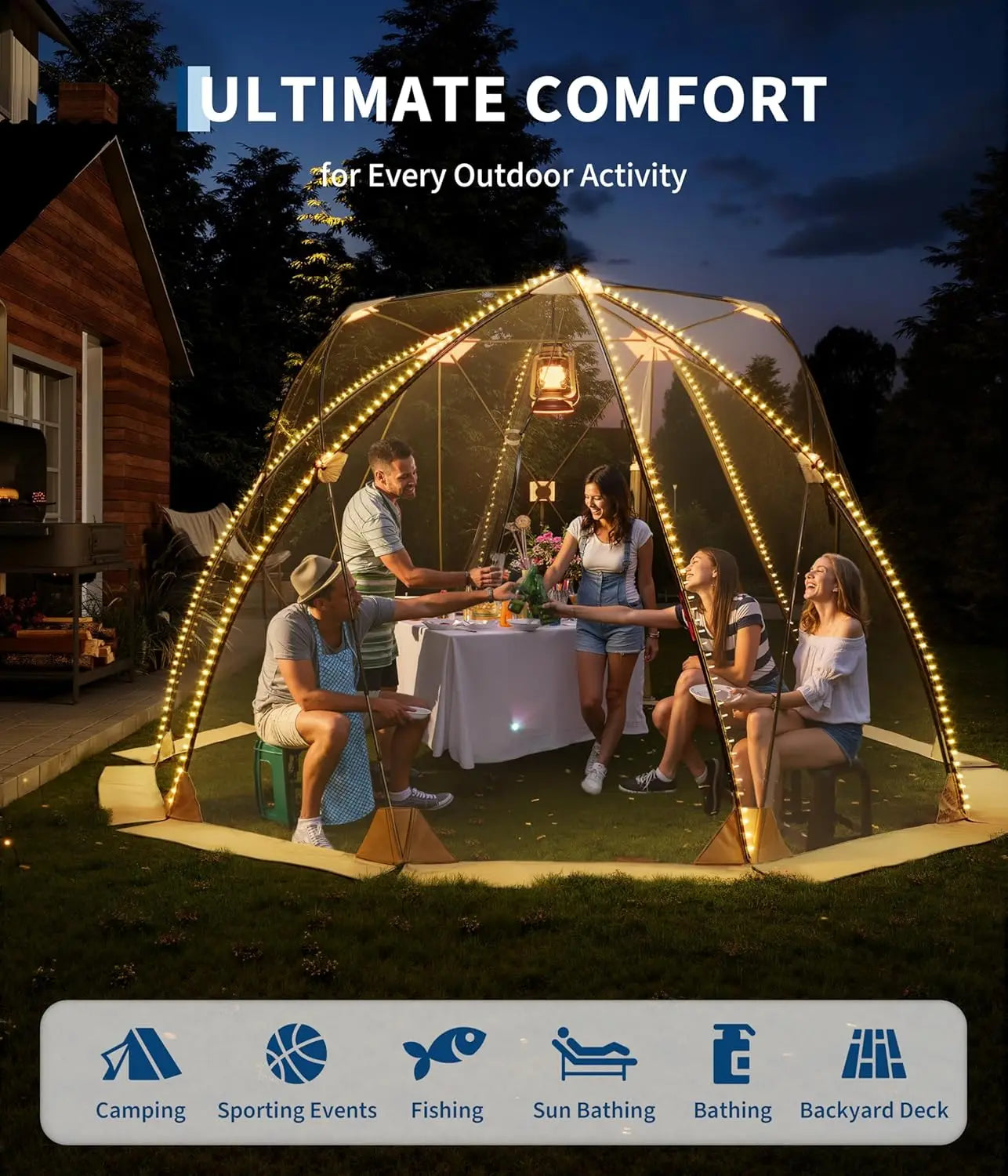 TWISTER.CK Outdoor All Weather Pop Up Garden Dome Tent Rainproof
