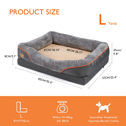 Bingopaw Dog Bed Hypoallergenic Waterproof With Removable Washable Cover
