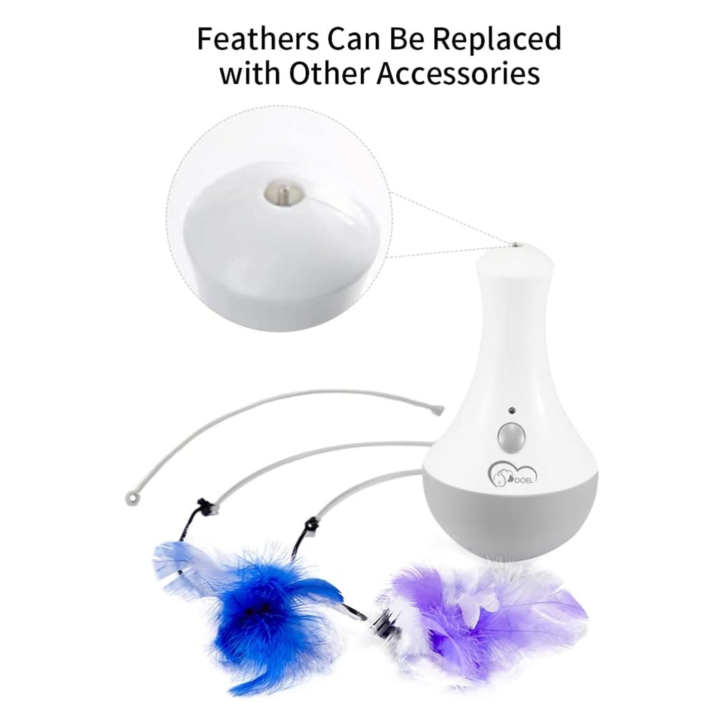 Cat Interactive Feather Toy Teaser for Indoor Play and Exercise